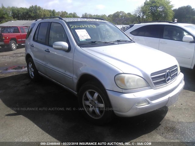 4JGAB75E22A318254 - 2002 MERCEDES-BENZ ML 500 SILVER photo 1