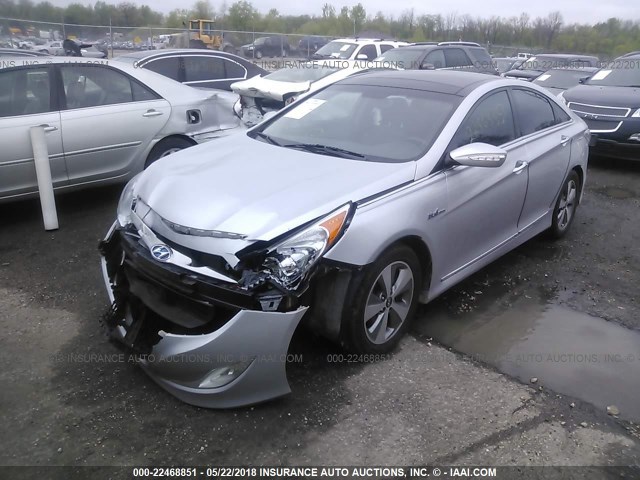 KMHEC4A44CA048066 - 2012 HYUNDAI SONATA HYBRID SILVER photo 2