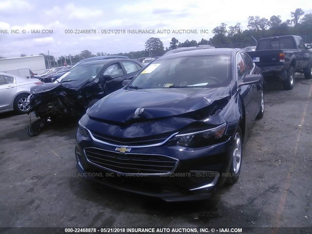 1G1ZB5STXHF100954 - 2017 CHEVROLET MALIBU LS BLUE photo 6