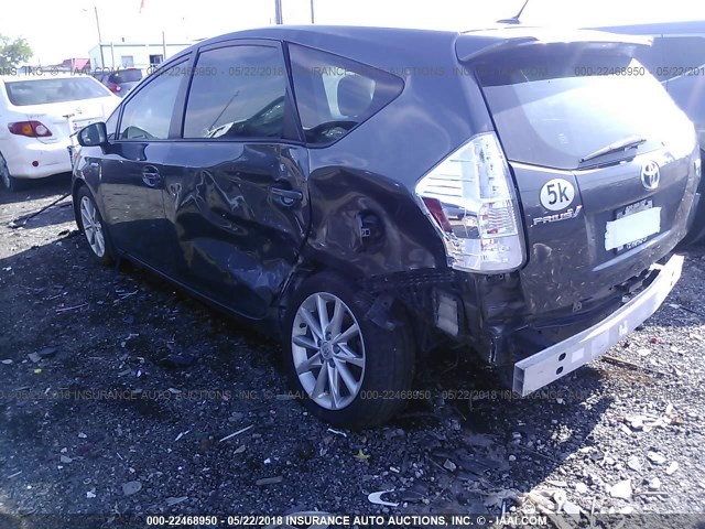 JTDZN3EU7C3050614 - 2012 TOYOTA PRIUS V GRAY photo 6