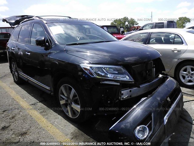 5N1AR2MM9FC718796 - 2015 NISSAN PATHFINDER S/SV/SL/PLATINUM 黑色 照片 1