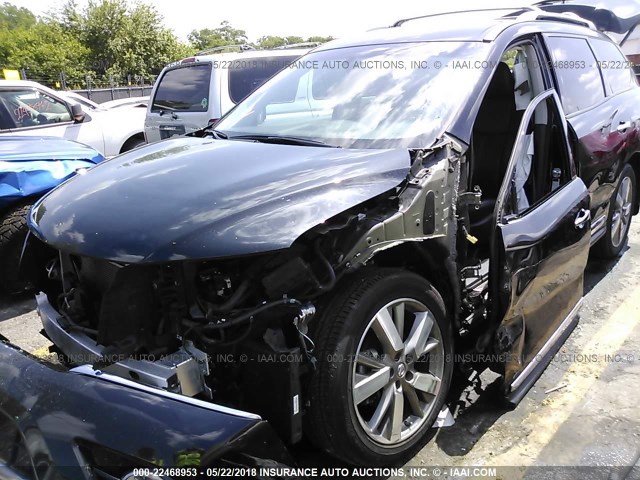 5N1AR2MM9FC718796 - 2015 NISSAN PATHFINDER S/SV/SL/PLATINUM 黑色 照片 2