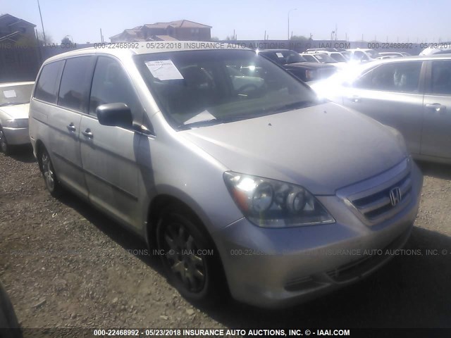 5FNRL38255B124697 - 2005 HONDA ODYSSEY LX SILVER photo 1