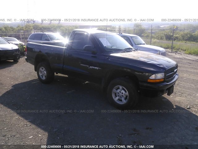 1B7GG26X81S232765 - 2001 DODGE DAKOTA BLACK photo 1