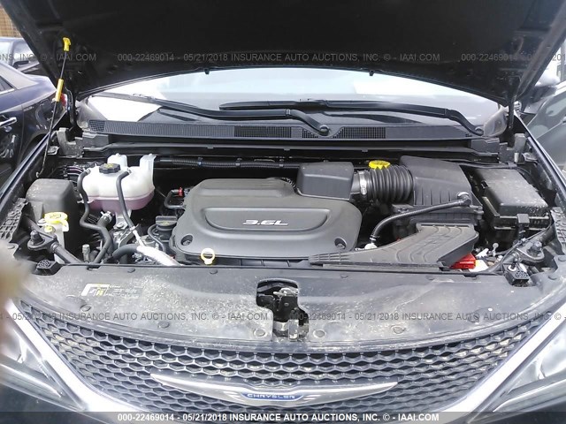 2C4RC1BG8JR186165 - 2018 CHRYSLER PACIFICA TOURING L Սև լուսանկար 10