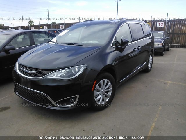 2C4RC1BG8JR186165 - 2018 CHRYSLER PACIFICA TOURING L Սև լուսանկար 2