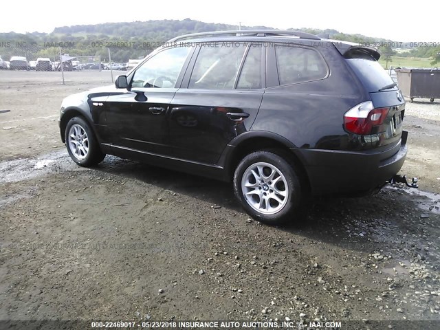 WBXPA73464WC37877 - 2004 BMW X3 2.5I BLACK photo 3