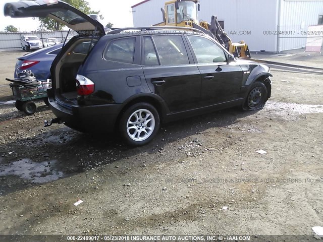 WBXPA73464WC37877 - 2004 BMW X3 2.5I BLACK photo 4