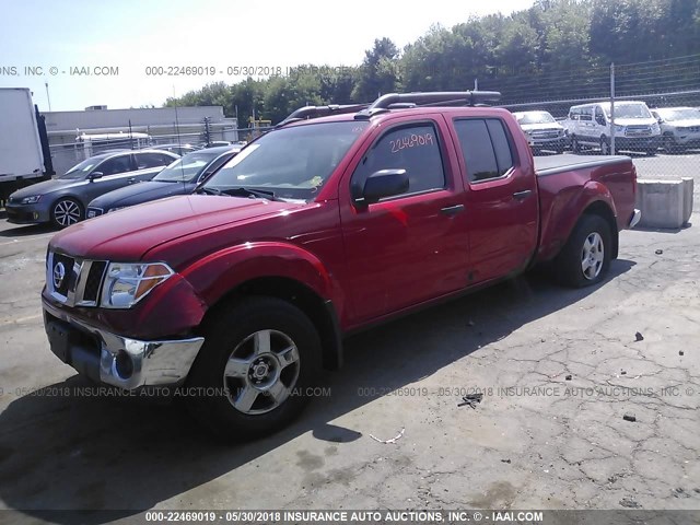 1N6AD09W68C443292 - 2008 NISSAN FRONTIER CREW CAB LE/SE/OFF ROAD RED photo 2