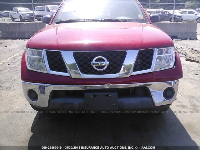1N6AD09W68C443292 - 2008 NISSAN FRONTIER CREW CAB LE/SE/OFF ROAD RED photo 6