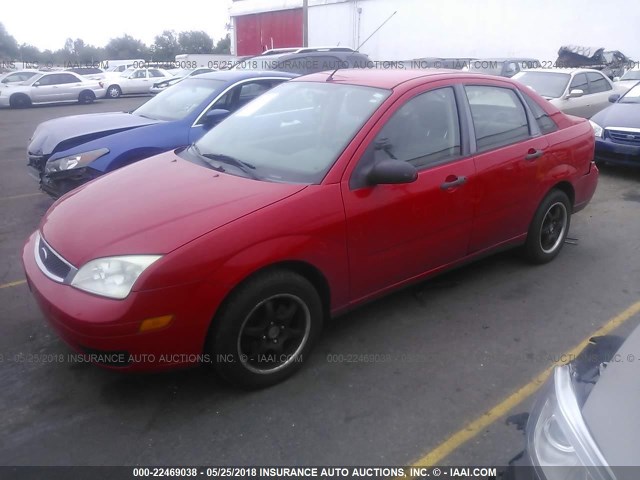 1FAHP34N27W211851 - 2007 FORD FOCUS ZX4/S/SE/SES RED photo 2