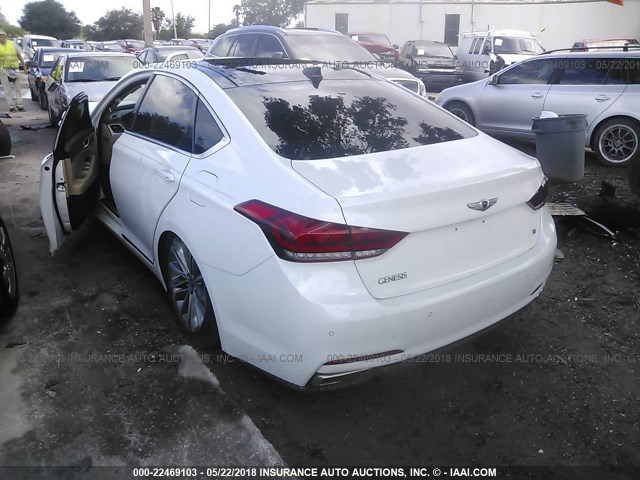 KMHGN4JE6FU049685 - 2015 HYUNDAI GENESIS 3.8L WHITE photo 3