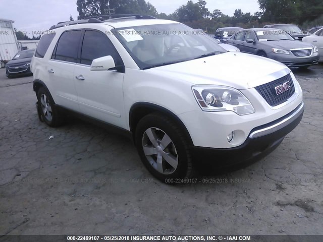 1GKKRRED6CJ132505 - 2012 GMC ACADIA SLT-1 WHITE photo 1