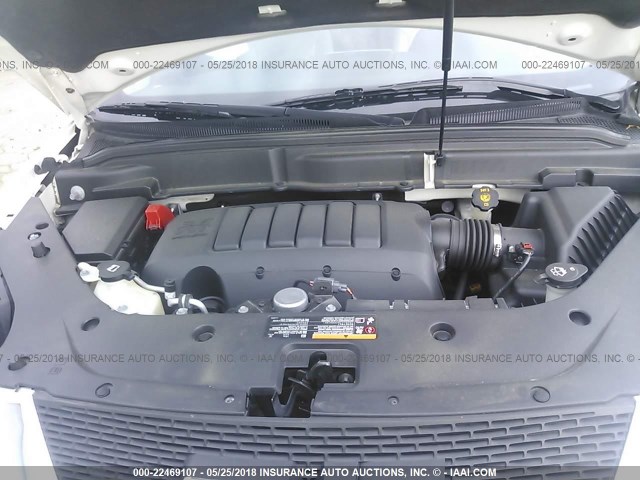 1GKKRRED6CJ132505 - 2012 GMC ACADIA SLT-1 Weiß Foto 10