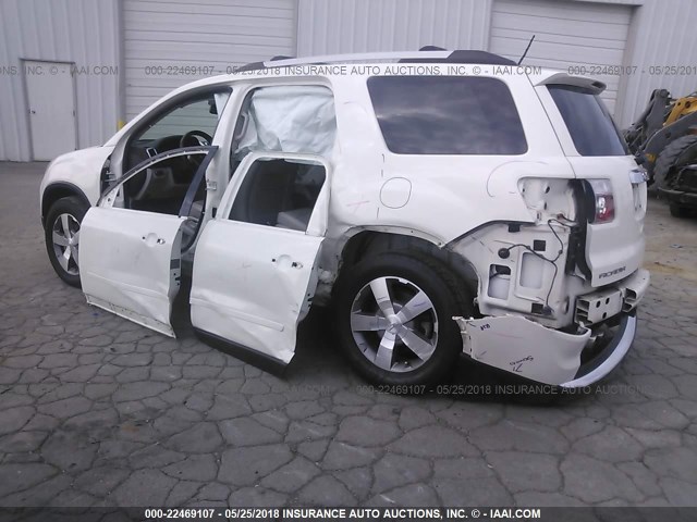 1GKKRRED6CJ132505 - 2012 GMC ACADIA SLT-1 WHITE photo 3