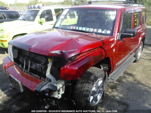 1J8HG58296C122180 - 2006 JEEP COMMANDER LIMITED RED photo 2