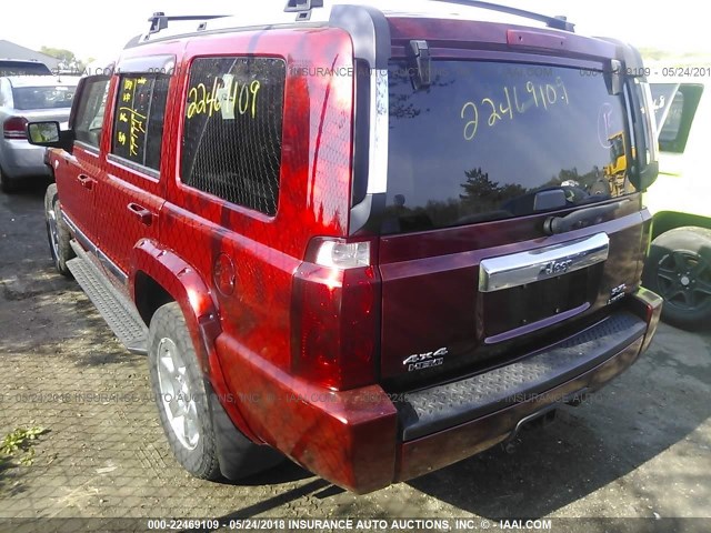 1J8HG58296C122180 - 2006 JEEP COMMANDER LIMITED RED photo 3