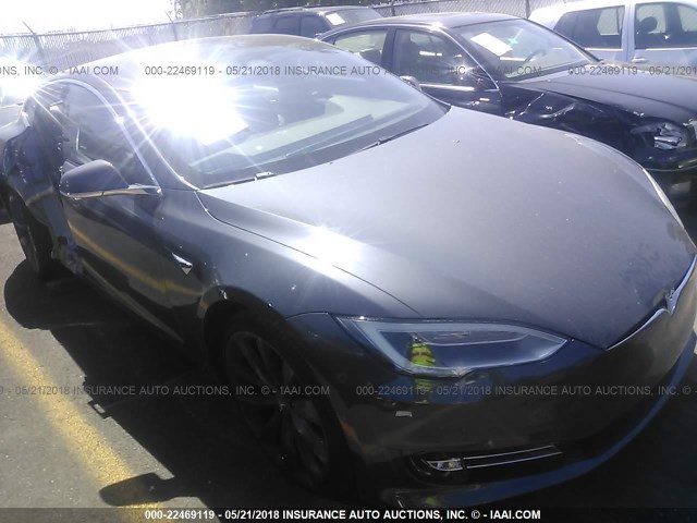 5YJSA1E24HF185141 - 2017 TESLA MODEL S Մոխրագույն լուսանկար 1