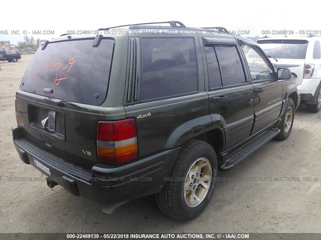 1J4GZ78Y2TC302684 - 1996 JEEP GRAND CHEROKEE LIMITED GREEN photo 4