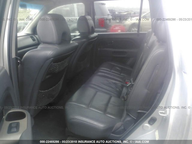 5FNYF28686B043016 - 2006 HONDA PILOT EX SILVER photo 8