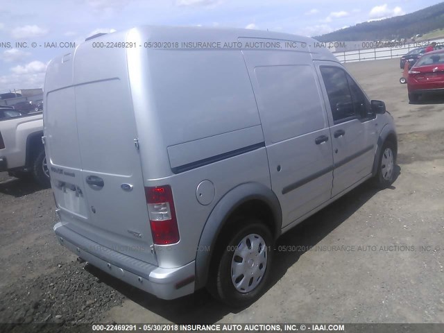 NM0LS7BNXDT144651 - 2013 FORD TRANSIT CONNECT XLT SILVER photo 4