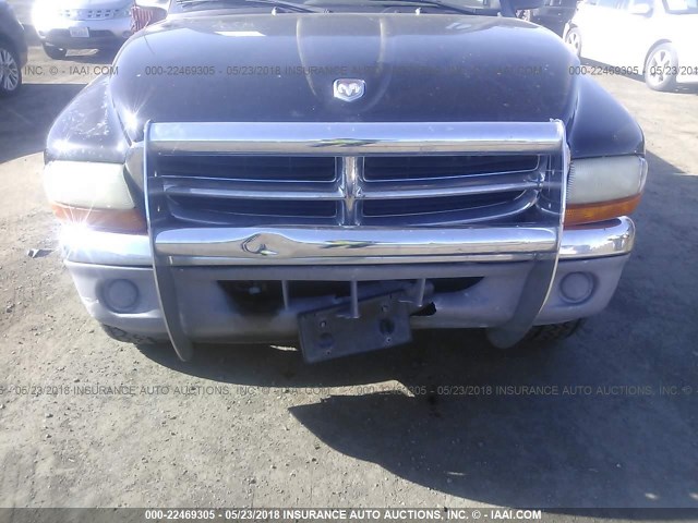 1B7GG22N8YS509185 - 2000 DODGE DAKOTA BLACK photo 6