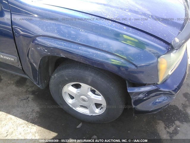 1GNDS13S732260538 - 2003 CHEVROLET TRAILBLAZER  BLUE photo 6