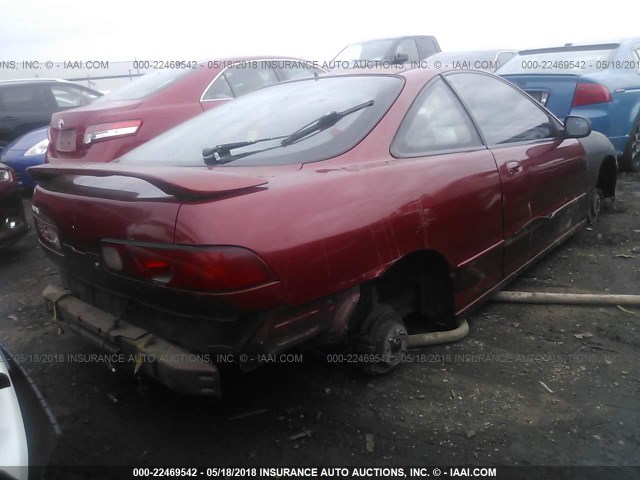 JH4DC4362WS009536 - 1998 ACURA INTEGRA GS RED photo 4