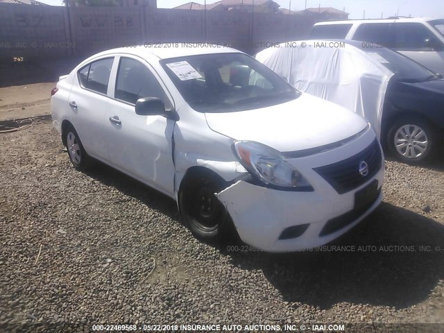 3N1CN7AP7EL855469 - 2014 NISSAN VERSA S/S PLUS/SV/SL WHITE photo 1