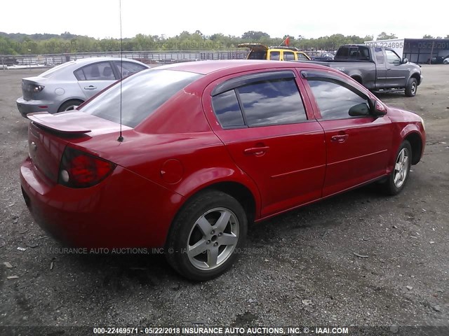 1G1AL55F067657637 - 2006 CHEVROLET COBALT LT RED photo 4