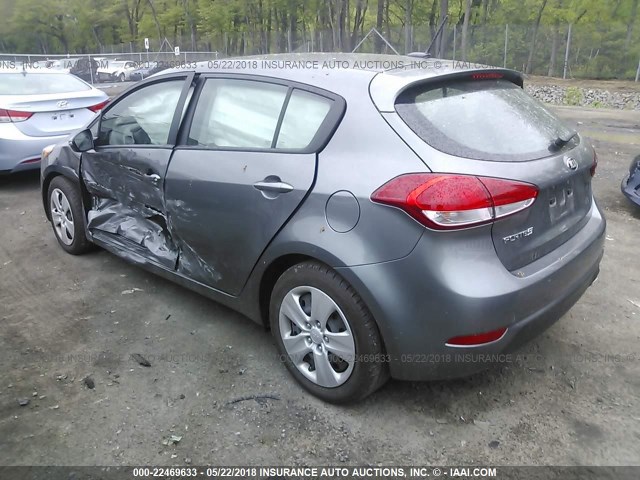 KNAFK5A80G5653380 - 2016 KIA FORTE LX GRAY photo 3