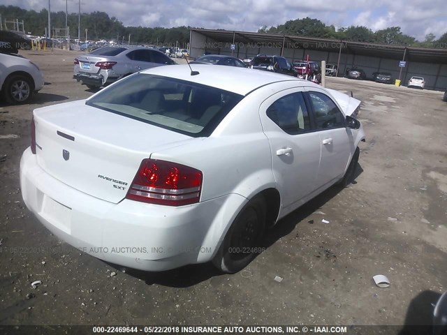 1B3LC46B29N563802 - 2009 DODGE AVENGER SE/SXT WHITE photo 4