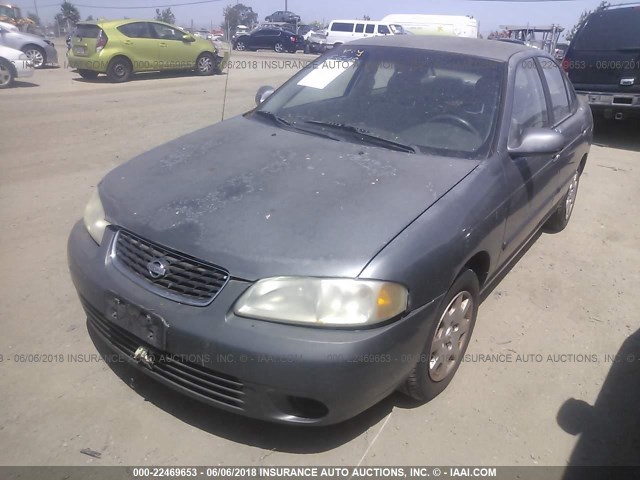 3N1CB51D01L445044 - 2001 NISSAN SENTRA XE/GXE GRAY photo 2