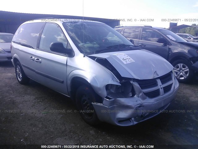 1D4GP45R95B164905 - 2005 DODGE CARAVAN SXT SILVER photo 1