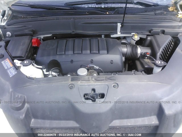 5GAKVDED8CJ160320 - 2012 BUICK ENCLAVE WHITE photo 10