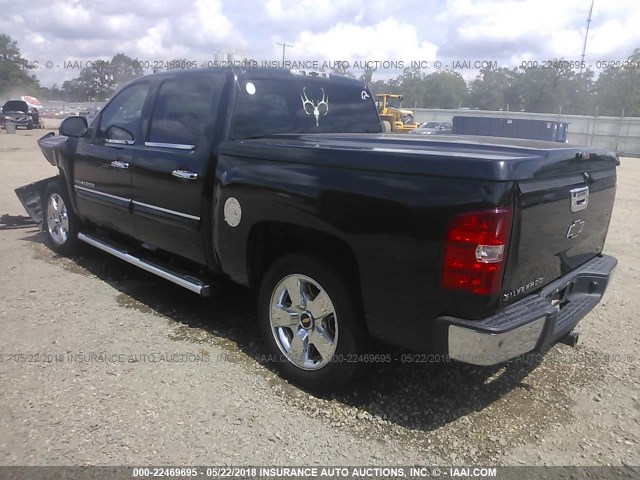 3GCEC23J29G285127 - 2009 CHEVROLET SILVERADO C1500 LT BLACK photo 3