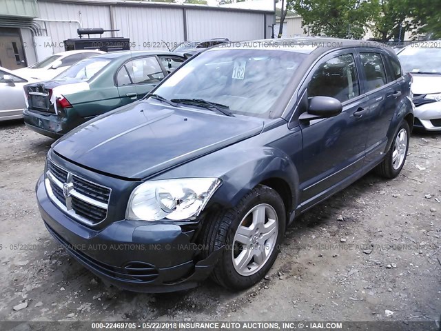 1B3HB48B38D650621 - 2008 DODGE CALIBER SXT BLUE photo 2