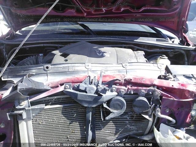 3TMJU62N67M044841 - 2007 TOYOTA TACOMA DOUBLE CAB PRERUNNER RED photo 10