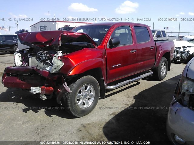 3TMJU62N67M044841 - 2007 TOYOTA TACOMA DOUBLE CAB PRERUNNER RED photo 2