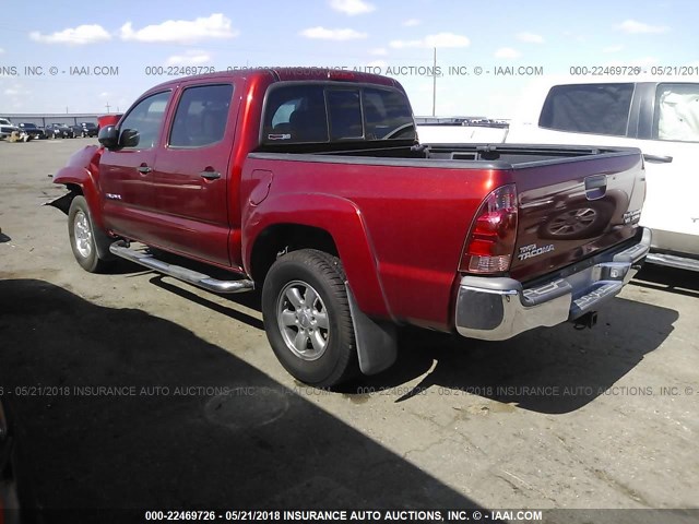 3TMJU62N67M044841 - 2007 TOYOTA TACOMA DOUBLE CAB PRERUNNER RED photo 3