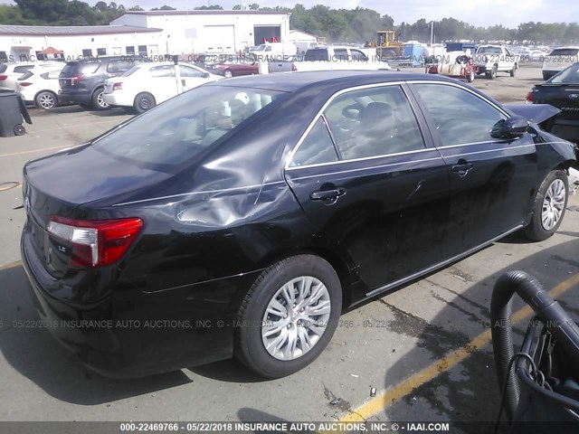 4T1BF1FK1CU186565 - 2012 TOYOTA CAMRY SE/LE/XLE BLACK photo 4