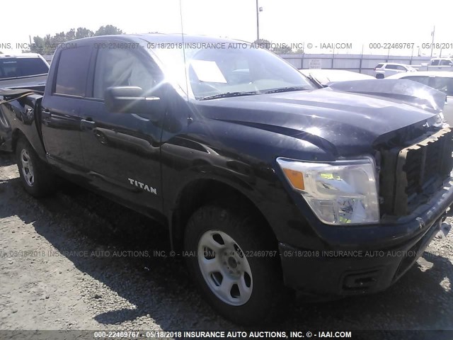 1N6AA1EK2HN522710 - 2017 NISSAN TITAN S BLACK photo 1