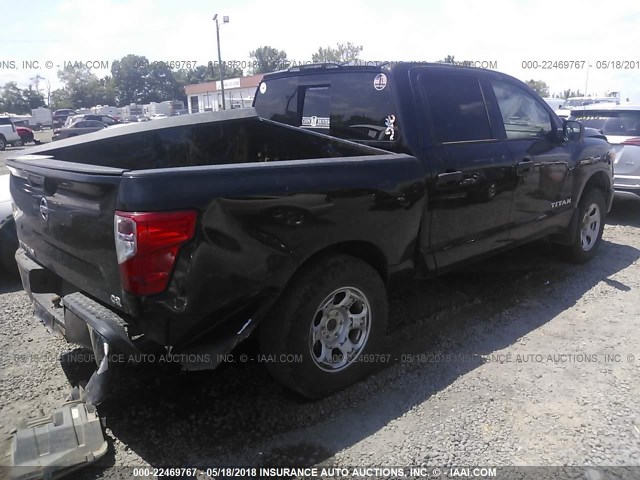 1N6AA1EK2HN522710 - 2017 NISSAN TITAN S BLACK photo 4