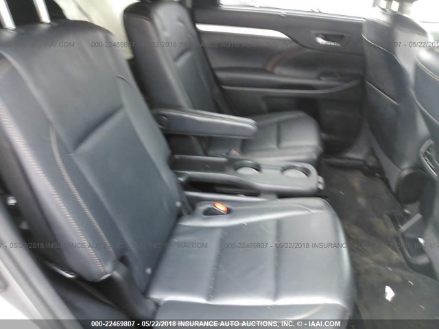 5TDKKRFH8FS049781 - 2015 TOYOTA HIGHLANDER XLE ნაცრისფერი ფოტო 8