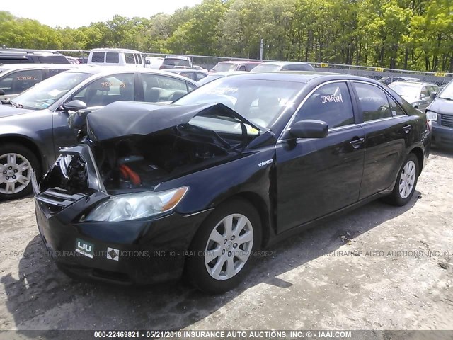 4T1BB46K49U065423 - 2009 TOYOTA CAMRY HYBRID BLACK photo 2