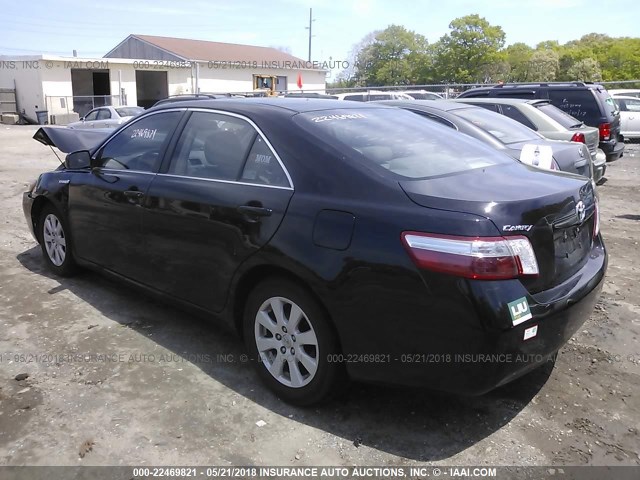 4T1BB46K49U065423 - 2009 TOYOTA CAMRY HYBRID BLACK photo 3