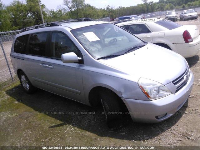 KNDMB233266033472 - 2006 KIA SEDONA EX/LX SILVER photo 1