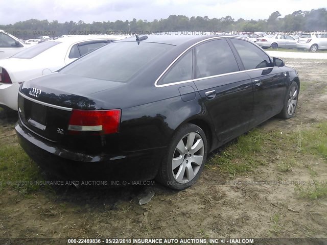 WAUDH74F66N093892 - 2006 AUDI A6 3.2 QUATTRO BLACK photo 4