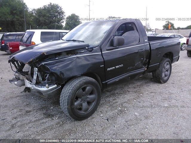 1D7HA16Z72J155983 - 2002 DODGE RAM 1500 BLACK photo 2