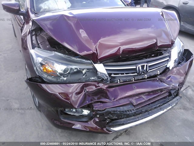 1HGCR2F5XFA109877 - 2015 HONDA ACCORD SPORT MAROON photo 6